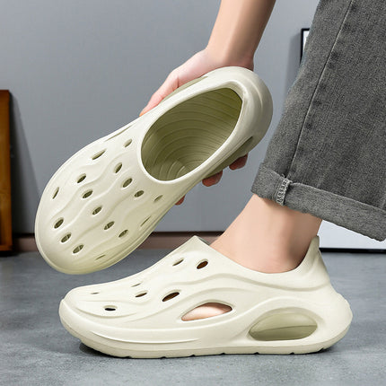 Hole Shoes Outdoor Wading Beach Shoes EVA Couples Baotou Driving Sandals Hole Shoes Garden Shoes Beach