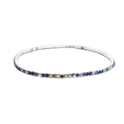 2.0mm Superfine Rhinestone Bracelet Stretch Bridal Bracelet Korean Style Single Row Flash Diamond Stretch Crystal Bracelet