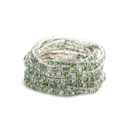 2.0mm Superfine Rhinestone Bracelet Stretch Bridal Bracelet Korean Style Single Row Flash Diamond Stretch Crystal Bracelet