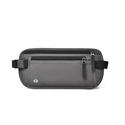 Anti-theft brush travel passport ID bag close-fitting invisible waterproof change mobile phone waist bag ID card storage bag fixed printing