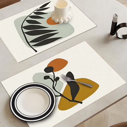 Amazon's New Chinese Style Western Place Mats, Digital Printing Insulation Mats, Household Western Place Mats, Student Bowl Mats Wholesale