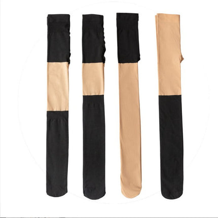 Fake thigh leggings three-stage leggings bottoming pantyhose stitching fake thigh knee socks spring and autumn light leg god