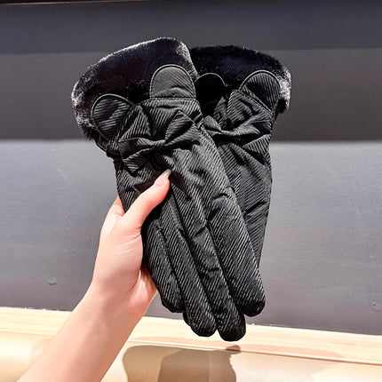 Winter Gloves for Women, Thickeneded and Velvet, Cold-Proof, Waterproof, Touch-Screen Cycling Electric Bike, Warm Ski Cotton Gloves