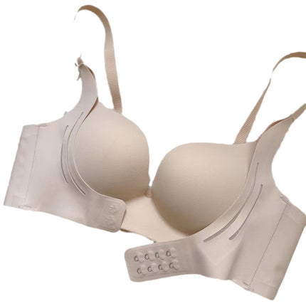 722 Magic Front Buckle Bra with Thin Top and Thick Bottom Palm Cups, Enhances Small Bust, Seamless Bra with Beautiful Back Design