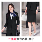 Black suit + skirt / S