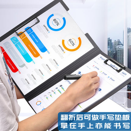 Folder with Horizontal and Vertical Clips, A3 Test Paper Clip Board, Document Folder, A4 Writing Board, Meeting Office Contract File Storage