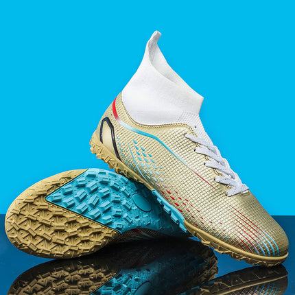 Temu High-Top Soccer Shoes with Spikes, Long Spikes, Non-Slip, Adult and Children's Sports Shoes, Men's Professional Training Shoes, Cross-Border