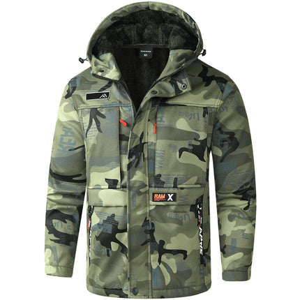 Cashmere Suit Autumn and Winter Men's Work Clothes Thickened Cold-proof Windproof Waterproof Warm Cycling Mountaineering Suit Outdoor