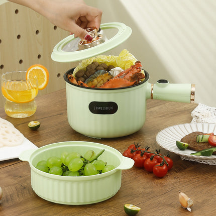Electric Wok Hot Pot Noodles Mini Electric Cooking Pot Non-stick Multi-functional Electric Pot Student Dormitory Small Electric Pot for Home