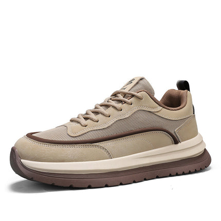 sneaker Men's 2025 Spring New Fashionable All-match Casual Shoes Mesh Breathable Lightweight Platform Lace-up Forrest Gump Shoes