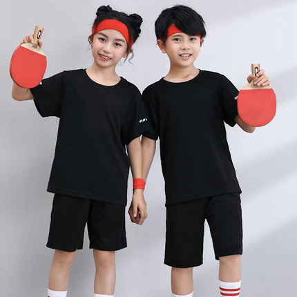 Quick-Drying Breathable Summer Training Class Sports Meeting Kidsren's Primary School Class Uniform Football Training Camp Sports T-Shirt Custom Set