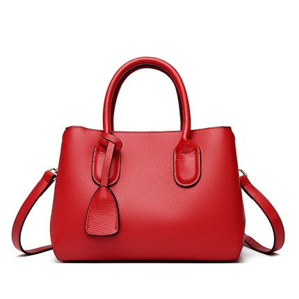 Genuine Leather Tote Bag High-end Large Capacity Women's Bag 2025 New Top Layer Cowhide Women's Bag Commuter Shoulder Crossbody Bag