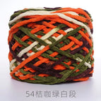 54 orange coffee green and white section