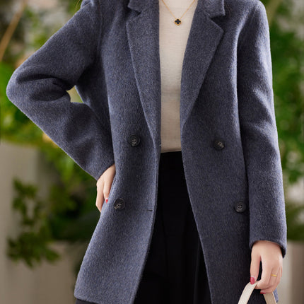 Yak Wool Coat Blazer for Women, Autumn and Winter New Style, Vintage Fashion, Casual Slimming Versatile Wool Coat
