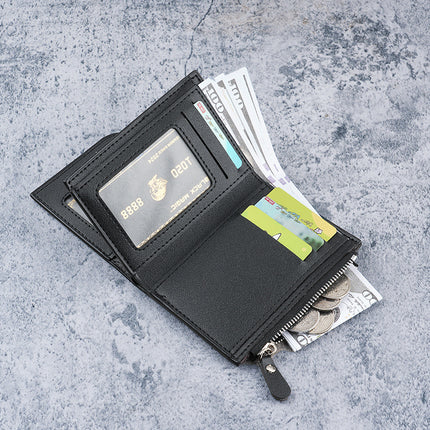 New Foreign Trade Men's Short Wallet Multi-Functional Zipper Bag with Multiple Card Slots and Large Capacity Business Men's Wallet Change