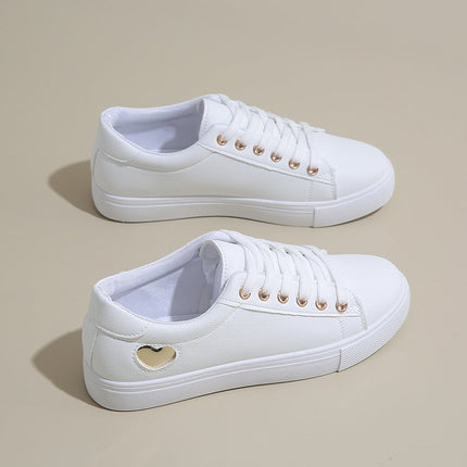 25 years spring new cross-border trade casual white shoes fashion trend board shoes women's low lace-up women's shoes wholesale