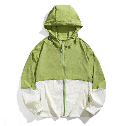 Ice Silk Cool Sun Protection Clothing Men's Summer Hooded Jacket Men's Youth Thin Breathable Fishing Outdoor Sun Protection Clothing