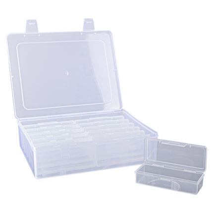 Transparent Rectangular Plastic Box DIY Pill Seed Beads Jewelry Nail Art Classification Material Storage and Organization Box