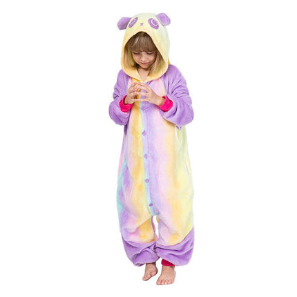 2025 New Cartoon One-Piece Animal Pajamas for Children, Thickeneded Flannel New Performance Clothes, Exclusively for Cross-Border Supply
