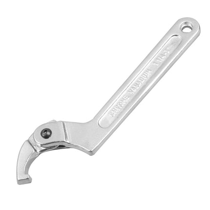 Wholesale chrome vanadium steel industrial grade adjustable hook Crescent round nut side hook plate adjustable wrench
