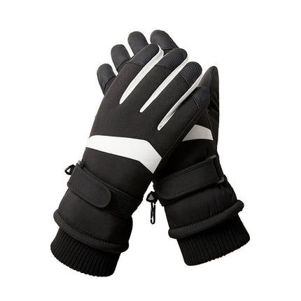 Winter ski gloves men and women warm outdoor riding motorcycle mountaineering thickened waterproof windproof cold-proof gloves A3HX