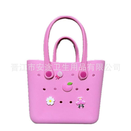 BOGG EVA Color Jelly Bag Creative Mini Hole Small Bag Summer Beach Bag Women's Simple Handbag