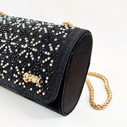 Queenyan Export Open-Toe Women's Shoes and Bags Set, Cut Out Design, Exquisite Hot Diamonds, Elegant Banquet Style