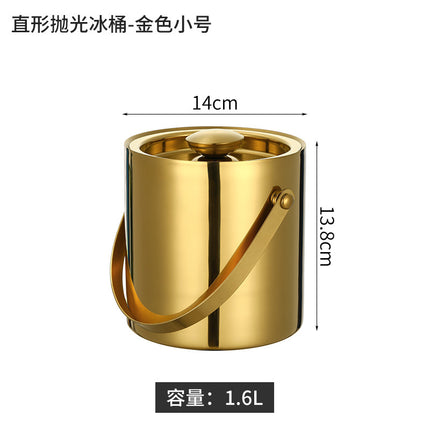 Ice bucket portable beer bucket stainless steel ice bucket bar beer champagne insulation ice bucket stainless steel bucket