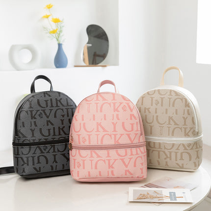 Bag women's new printed small backpack 2024 fashion ladies shoulder bag mobile phone coin purse foreign trade wholesale