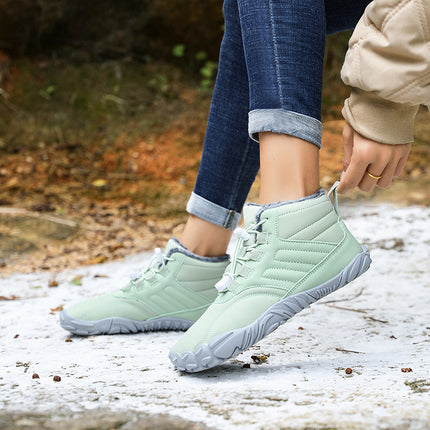 Cross-border New Outdoor Cotton Shoes Couple Non-slip Waterproof Snow Boots Fleece-lined Thickened Hiking Shoes Women's Hiking Camping Shoes