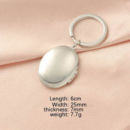 316L Mirror Stainless Steel Various Style Photo Box Pendant DIY Open Photo Photo Frame Pendant Keychain