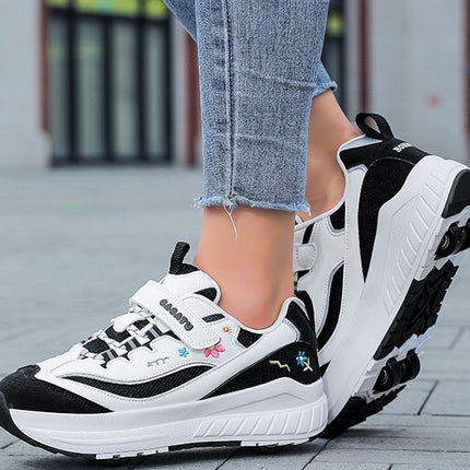 Girls' Heelys Sneakers 2025 Mesh Children's Shoes for Older Kids Roller Skates Girls' Four-Wheel Skates