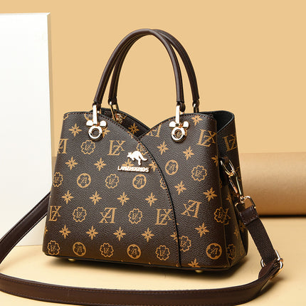 Blue Xin Kangaroo Soft Leather Bag 2023 New Style Atmospheric Mother Handbag Fashionable Middle-aged Crossbody Shoulder Bag