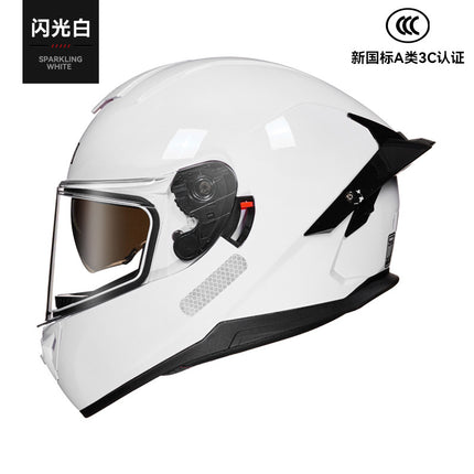 New National Standard 3C/Dot Certified Motorcycle Helmet Dual Lens with Bluetooth Headset Glasses Slot Full Face Motorcycle Helmet