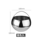 2 liter portable round ice bucket-with ice clip
