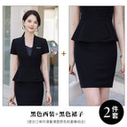 Black suit + skirt / S