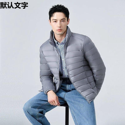 2024 New Style Lightweight Cotton Western Style Clothing Men's Short Lightweight Anti-Season Light Warm Jacket Fashionable Stitching