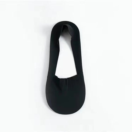 Summer thin ice silk arbitrary cut boat socks ladies towel cotton bottom shallow invisible silicone cotton anti-slip antibacterial socks