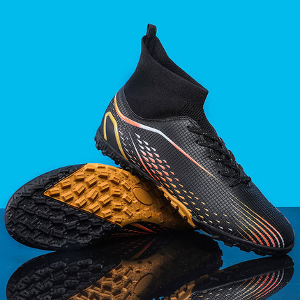 Temu High-Top Soccer Shoes with Spikes, Long Spikes, Non-Slip, Adult and Children's Sports Shoes, Men's Professional Training Shoes, Cross-Border