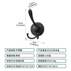 Suction cup hook-three hook-black-1 pack