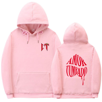 European Size Rib Bottom Fashion Printed Sweatshirt Loose Hoodie Men's and Women's Casual Sports Sweatshirt