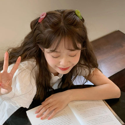 Candy Color Flower Hairpin Sweet Cute Bangs Clip Side Clip All-match Girl Hairpin Broken Hair Clip Hair Accessories
