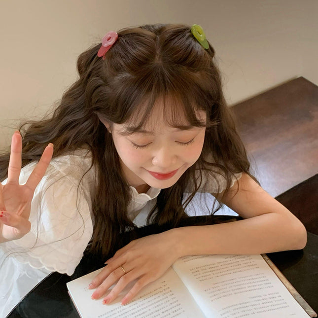 Candy Color Flower Hairpin Sweet Cute Bangs Clip Side Clip All-match Girl Hairpin Broken Hair Clip Hair Accessories