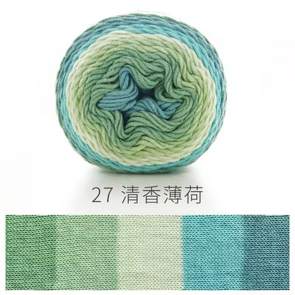 5 Strands of Rainbow Cotton Wool Cake Handmade DIY Knitted Doll Pillow Blanket Colorful Dot Yarn Milk Cotton Thread Ball Wholesale