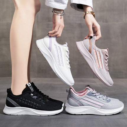 Shoes Women's Spring New Cross-border Women's Shoes Shoes Mesh Breathable sneaker Soft Sole Comfortable Casual Running Shoes