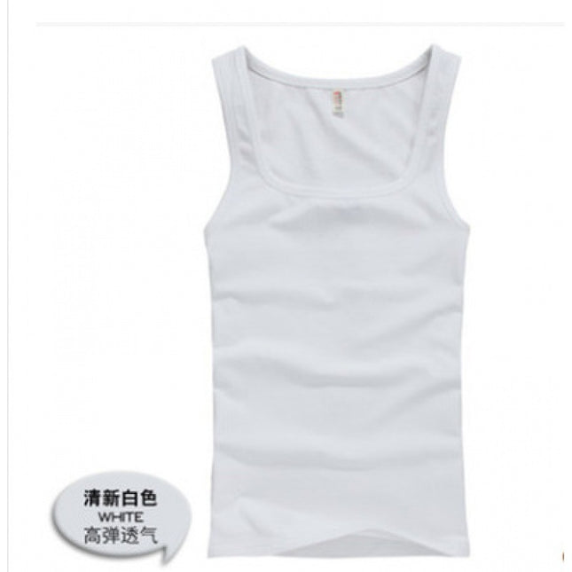 Men's Square Collar Cotton Vest Men's Summer Fitness Tight-fit Sports Base Square Collar Vest Men's Slim-fit Vest Wholesale