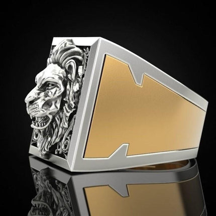 Jia Rui Cross-Border Hot Selling Lion Sleeve Retro Creative Fashion Ring Men's Ring Single Product Wholesale