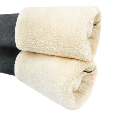 2025 New Lamb Fleece Leggings Integrated Fleece Thickened Northeast Large Cotton Pants Plus Size Elastic Warm High-Waisted Pants