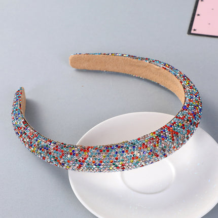 European and American high-end catwalk hairband overweight full diamond hairpin increased cranial top face small all-match foreign trade headdress hair accessories