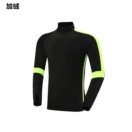 2024 autumn and winter football uniform half zipper long sleeve coat children's adult training clothing suit sports appearance clothing fleece-lined